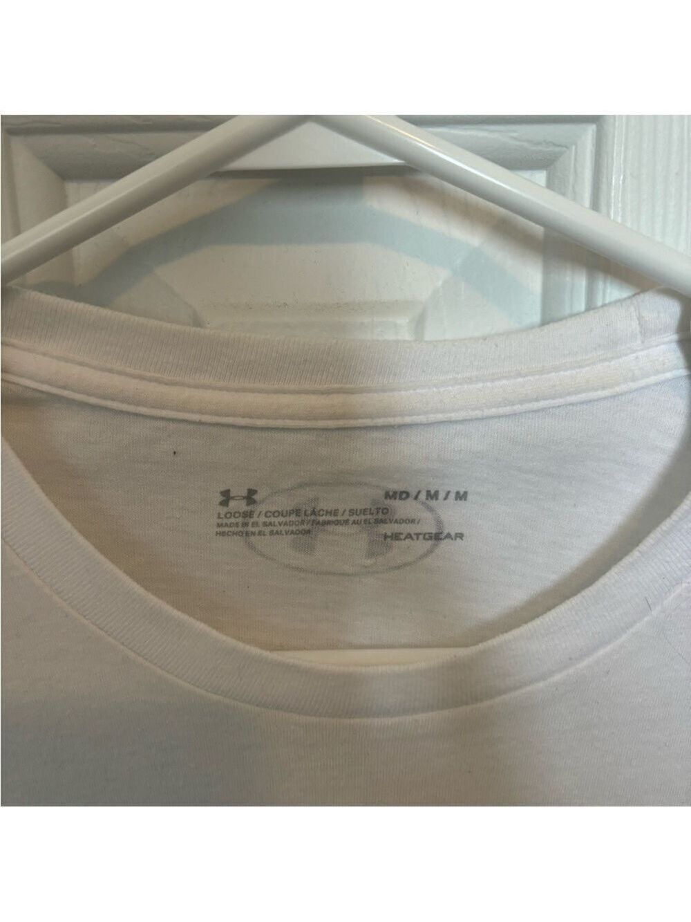 Under Armour White Tee Black Logo Short Sleeve - Picture 3 of 3